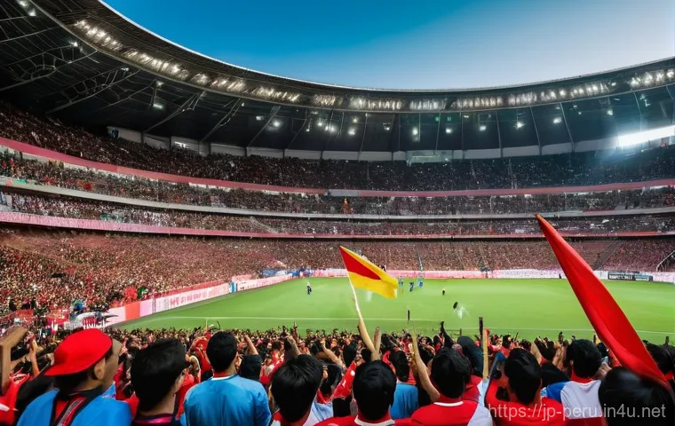 페루에서 축구 경기 관람법 - **Prompt:** A vibrant, high-energy scene inside a packed Peruvian soccer stadium during a match. The...