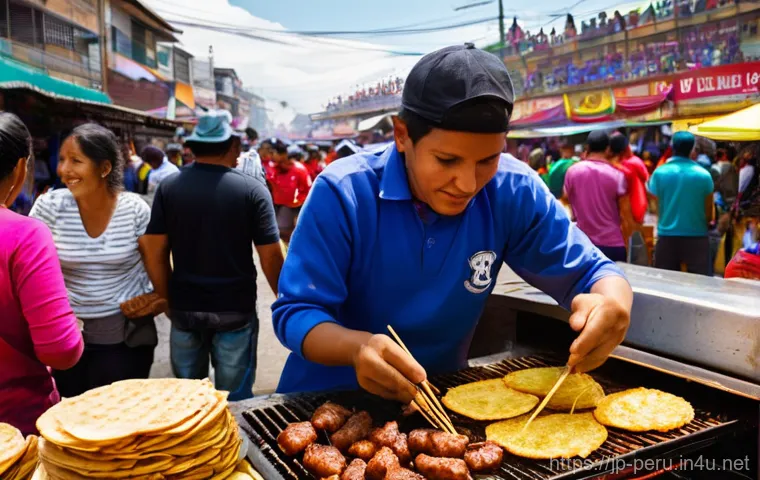 페루에서 축구 경기 관람법 - **Prompt:** A vibrant, high-energy scene inside a packed Peruvian soccer stadium during a match. The... 페루에서 축구 경기 관람법 - **Prompt:** A vibrant, high-energy scene inside a packed Peruvian soccer stadium during a match. The...